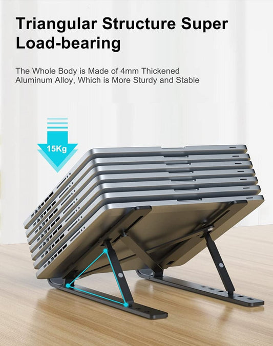 حامل كمبيوتر محمول قابل للتعديل – ألمنيوم قوي